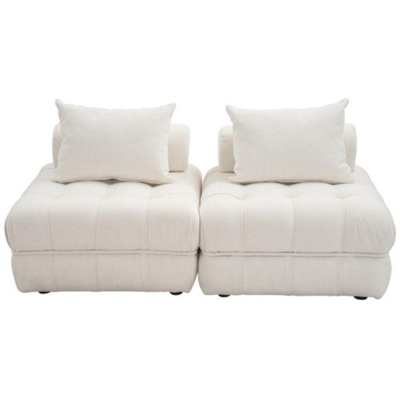 EVER DREAMING LIVING ELLA BOUCLE LOUNGE CHAIRS (SET OF 2) HB0034