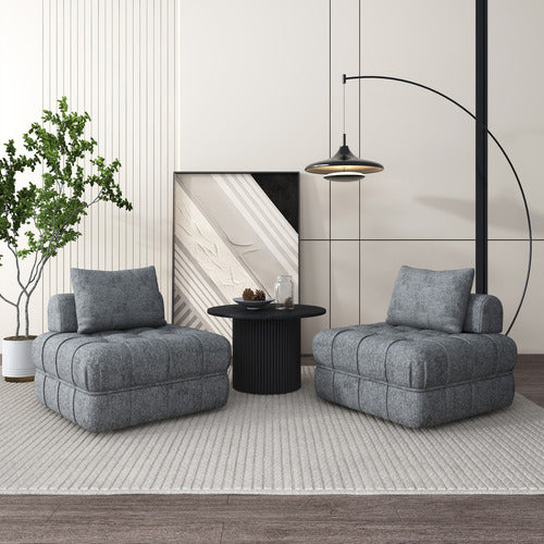 EVER DREAMING LIVING ELLA BOUCLE LOUNGE CHAIRS (SET OF 2) HB0034