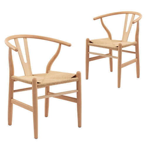 HANS WEGNER WISHBONE REPLICA DINING CHAIRS (SET OF 2)