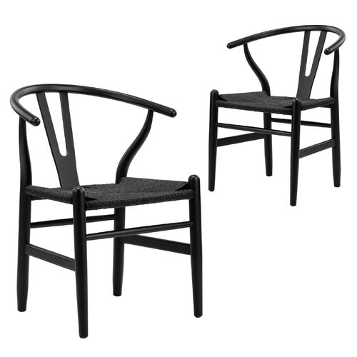 HANS WEGNER WISHBONE REPLICA DINING CHAIRS (SET OF 2)