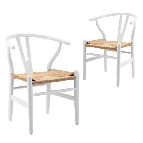 HANS WEGNER WISHBONE REPLICA DINING CHAIRS (SET OF 2)