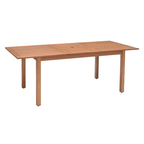LANAI EUCALYPTUS WOOD OUTDOOR EXTENDABLE DINING TABLE