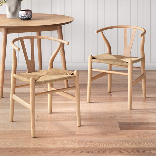 HANS WEGNER WISHBONE REPLICA DINING CHAIRS (SET OF 2)